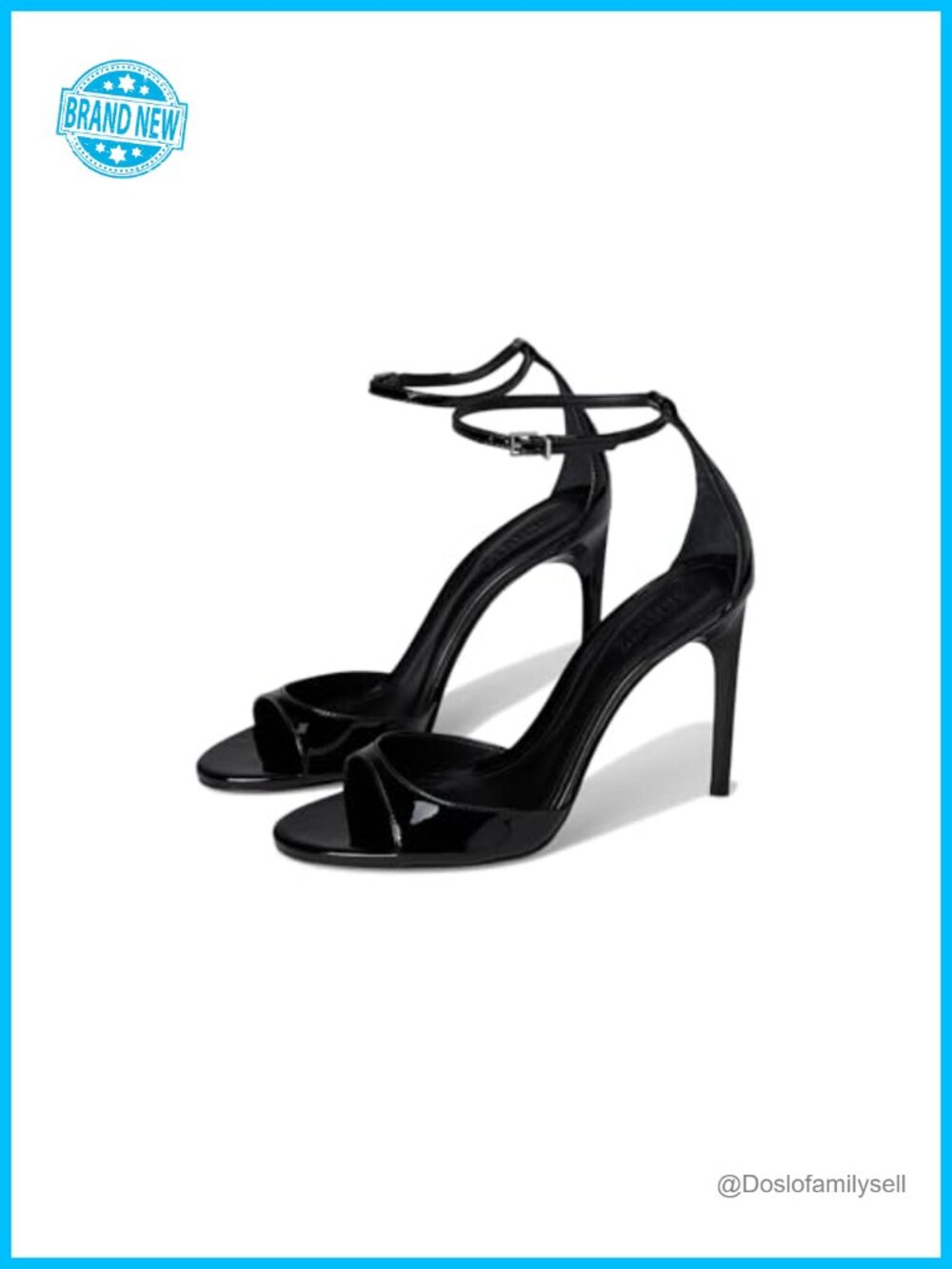 Scarlett Peep Toe Stiletto Heel Ankle Strap Sandals Leather